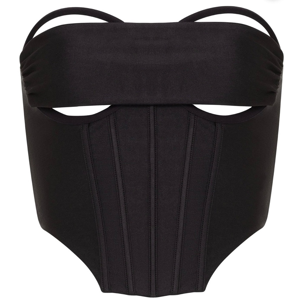 Umbra strapless Satin Corset Top - Black - size small - Leau - never worn